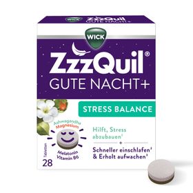 WICK ZzzQuil Gute Nacht+ Stress Balance mit Ashwagandha, Melatonin, Magnesium und Vitamin B6