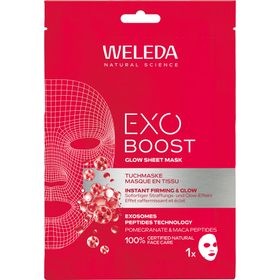 Weleda Exo Boost Glow Tuchmaske – für strahlendere und festere Haut in 15 Minuten.