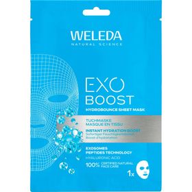 Weleda Exo Boost Hydrobounce Tuchmaske mit Hyaluronsäure und Exosomes Peptides Technology