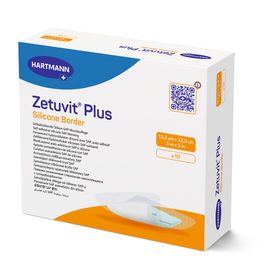 Zetuvit® Plus Silicone Border steril 12,5 x 12,5 cm