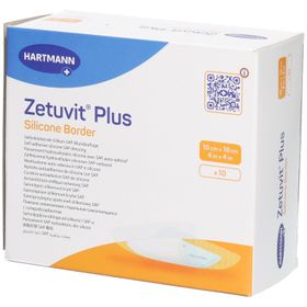 Zetuvit® Plus Silicone Border steril 10 x 10 cm