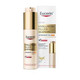 Eucerin® Hyaluron-Filler + Elasticity Ultraleicht Tag LSF 50, 50 ml – Tagescreme mildert Falten und Altersflecken - Jetzt 20 % mit dem Code eucerin20 sparen