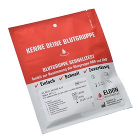 ELDON™ HOME KIT HKA 2511 Selbsttest zur Blutgruppenbestimmung