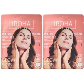 IROHA NATURE Peeling-Maske für perfekte Haut mit Glykolsäure