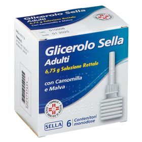 GLICEROLO SELLA Adulti 6,75 g Soluzione Rettale con Camomilla e Malva