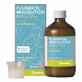 Fluimucil Mucolitico 600 mg/15 ml Sciroppo Aroma Fragola