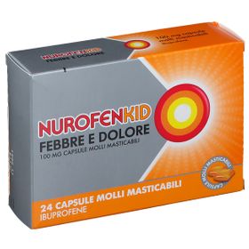 NUROFENKID Febbre e Dolore 100 mg Capsule Molli Masticabili
