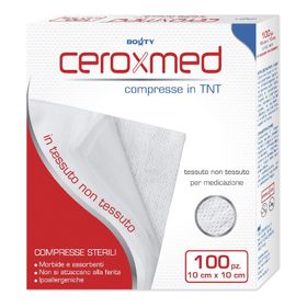 Komprimierte Gazebinde aus Vliesstoff Ceroxmed 10x10 cm 100 Stück Ceroxmed