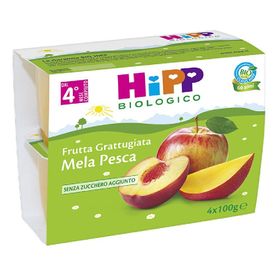 Hipp Bio Fruchtpüree Apfel Pfirsich 4x100 G Hipp