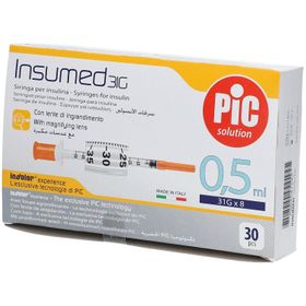 Pic Solution Siringa per Insulina 31 G 8 mm 0,5 ml