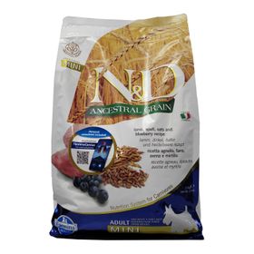 Trockenfutter Farmina N&D Low Ancestral Grain - Lamm, Dinkel, Hafer & Heidelbeere - Hund Adult Mini