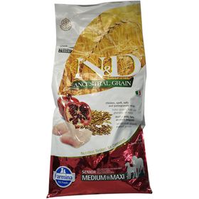 Trockenfutter Farmina N&D Low Ancestral Grain - Senior Hund Medium Maxi Huhn & Granatapfel