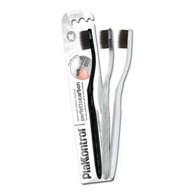 Plakkontrol ® Perfetto Carbon Zahnbürste mit Bleaching-Wirkung
