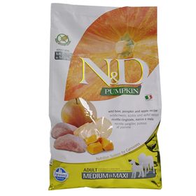 Farmina N&D Pumpkin - Trockenfutter Hund Adult Medium Maxi - Wildschwein Kürbis Apfel