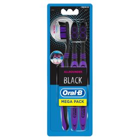 Oralb All Rounder Schwarz Handzahnbürste 3 Stück