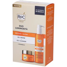 RoC® Duo Luminosità Revive + Glow Gel Crema + Gel Cleaser