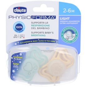Chicco Schnuller Light Lumi Silikon 2-6 Monate 2 Stück Chicco