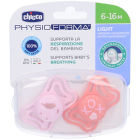 Chicco Schnuller Light Rosa Silikon 6-16m 2 Stück Chicco