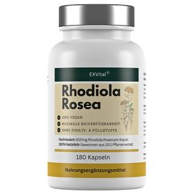 EXVital® Rhodiola Rosea, hochdosiert 6000mg pro Tag, vegan