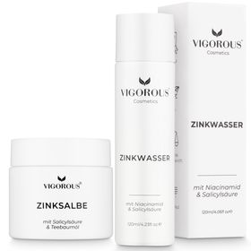 VIGOROUS® Zinkwasser & Zinksalbe gegen Pickel und unreine Haut