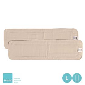 Seneo Zusatz-Saugeinlagen Twill 2er-Set L