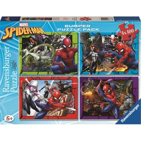 Puzzle 4x100 Stoßstange Pack - Spider-Man