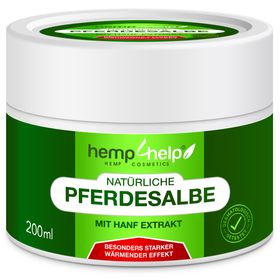 H4H Naturals® Pferdesalbe Extra Stark mit Bio CBD Linderung bei Knie, Gelenk, Nacken & Muskel
