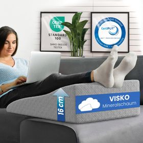 ELONEO Venenkissen Beinhochlagerungskissen aus Memory Foam mit abnehmbaren Bezug