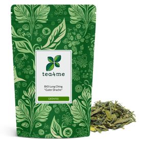 tea4me BIO Lung Ching  "Guter Drache" Drachenbrunnentee Tributtee Grüntee aus China