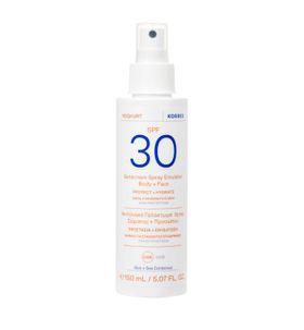 KORRES Yoghurt Sonnenspray-Emulsion für Gesicht und Körper SPF30
