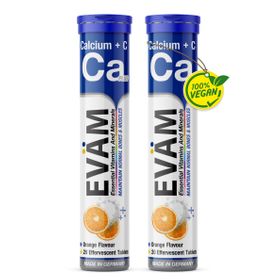 EVÄM Calcium + Vitamin C Brausetabletten - 2 Set