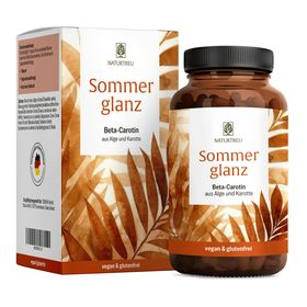 Haut Vitamin C Beta Carotin Biotin Kupfer Pflege Glow 90 vegane Kapseln Sommerglanz NATURTREU®