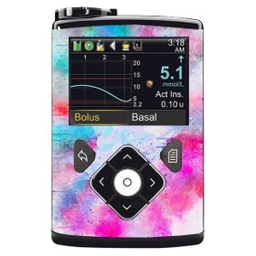 Diasticker® Minimed Sticker inkl. Clip (600/700er-Serie) "Watercolor"