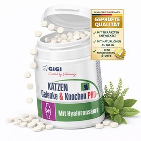 GIGI VET Katzen Gelenke & Knochen PRO+ Gelenktabletten mit Hyaluronsäure | Vitalität & Kraft