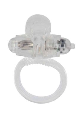 Vibrating Rabbit Cockring Transparent