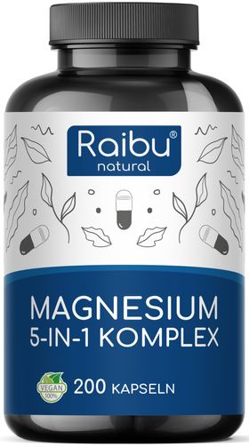 Magnesium-Komplex hochdosiert - 450 mg Magnesium pro Tag RAIBU