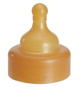 Hevea Trinksauger für Babyfläschchen m. weitem Hals 3-24 Monate