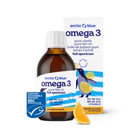 Arctic Blue Omega 3 DHA- und EPA-Fischöl für Kinder mit Vitamin D3