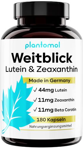 plantomol® Weitblick - Augenvitamine mit Lutein Zeaxanthin Beta Carotin Vitamin A & Vitamin B2