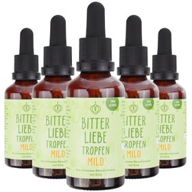 BitterLiebe - Bittertropfen ohne Alkohol - Bitterstoffe Tropfen mild - für Dein Wohlbefinden