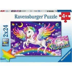 Ravensburger Puzzle Einhorn und Pegasus, 2x24tlg.