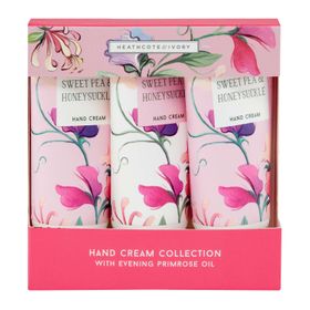 Heathcote & Ivory Sweet Pea & Honeysuckle - Mini Handcreme Trio 3 x 30 ml