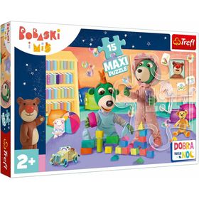 Puzzle Gute Nacht, Treflici: Die lustige Welt der Kinder maxi 15 Stück