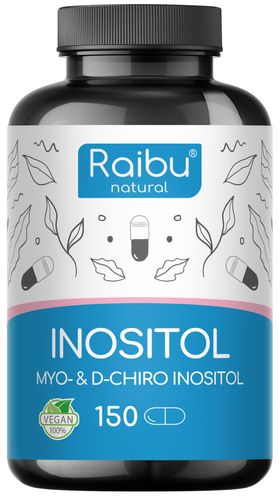 Myo Inositol & D-Chiro Kapseln, Hergestellt in Deutschland, 150 St - RAIBU