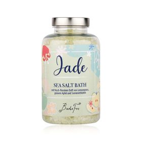 Badefee Badesalz Jade – Meersalzkristalle mit grünem Apfel, Zitronengras & Sommerblüten