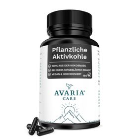AVARIA CARE® Aktivkohle Kapseln – hochdosiert – 2000mg hochwertige Kokosnuss/Kapsel – vegan