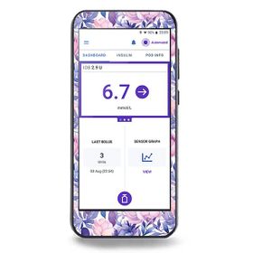 Diasticker® Omnipod 5 Sticker "Purple Flowers"