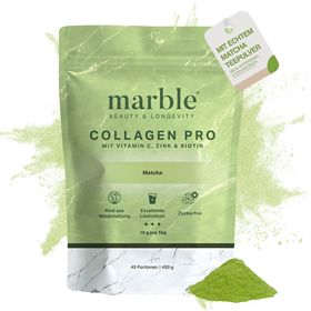 marble Collagen Pro – Matcha 450g | Reines Weidekollagen mit Vitamin C, Zink & Biotin