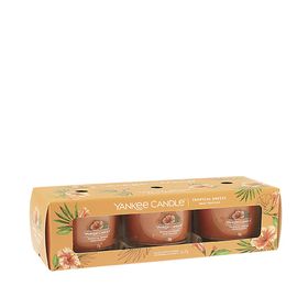 Set of votive candles in glass Tropica l Breeze 3 x