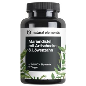naturale elements Mariendistel Artischocke Löwenzahn Komplex - 120 Kapseln - mit 80% Silymarin